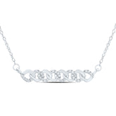 1/6CTW-DIA CN 4.90MM GIFT  CUBAN NECKLACE (18 INCH)